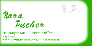 nora pucher business card